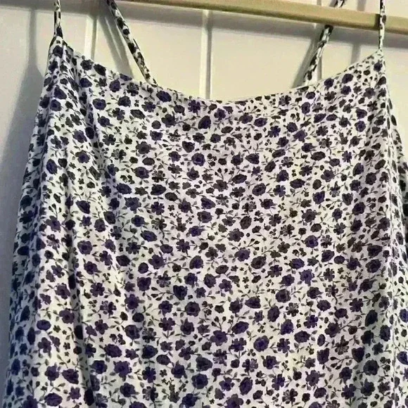 Altar’d State violet floral patterns on white Size small dress - Picture 2 of 6